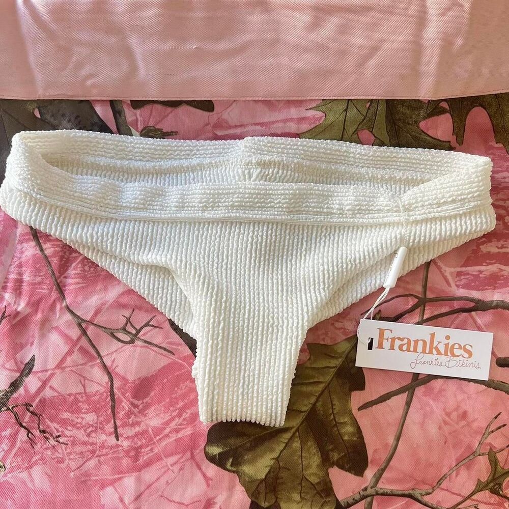 NWT Frankies bikinis Wilderness White Cheeky Bikini